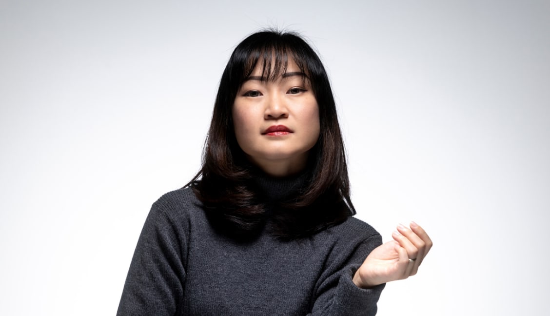 Stephanie Loh in the studio