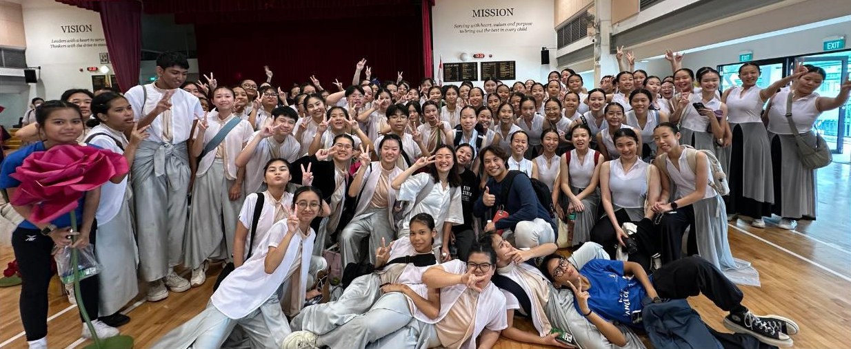 STEP school dance students gathered for a group photo